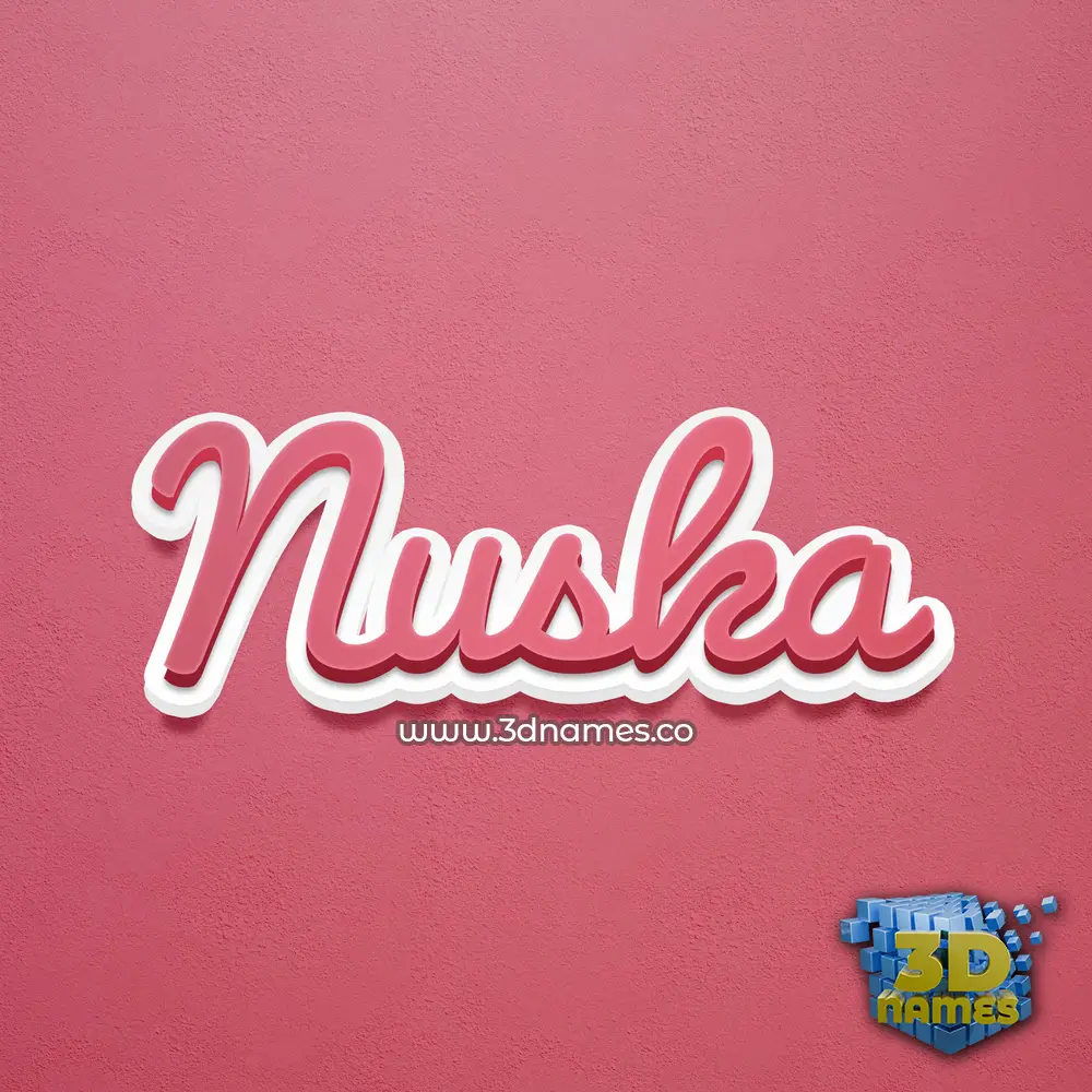 nuska in Red Scribble style - 3D name wallpaper