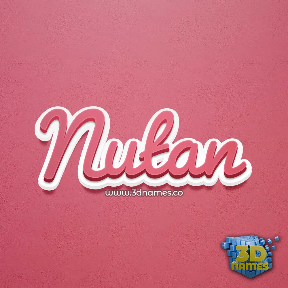 nutan in Red Scribble style - 3D name wallpaper