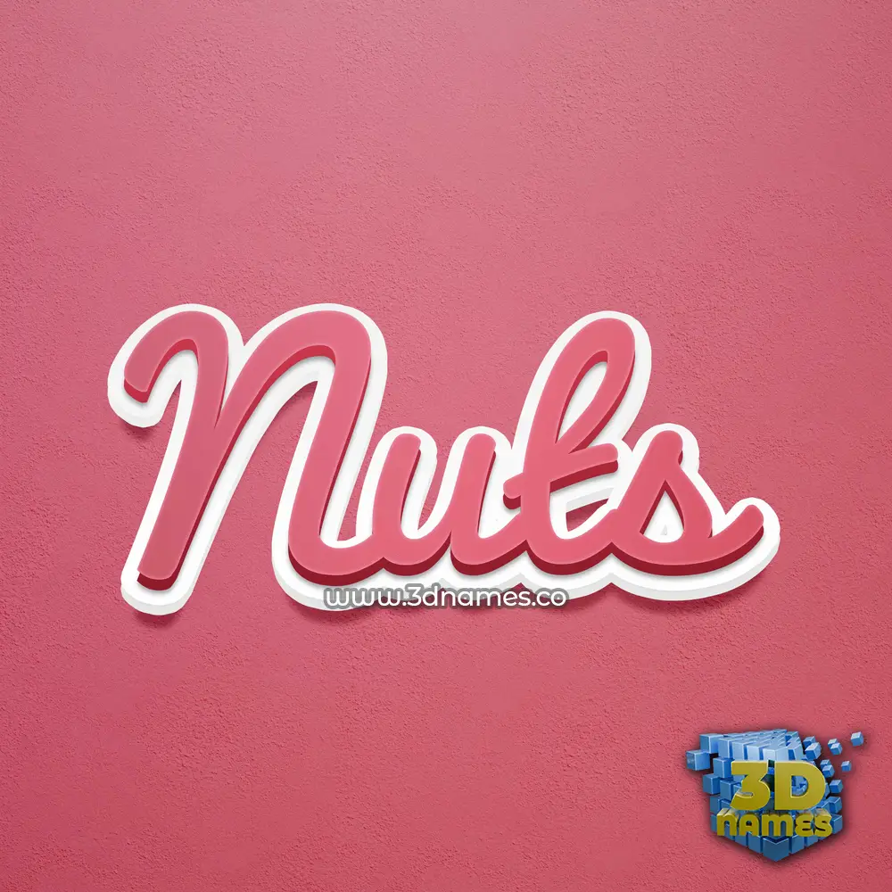 nuts in Red Scribble style - 3D name wallpaper