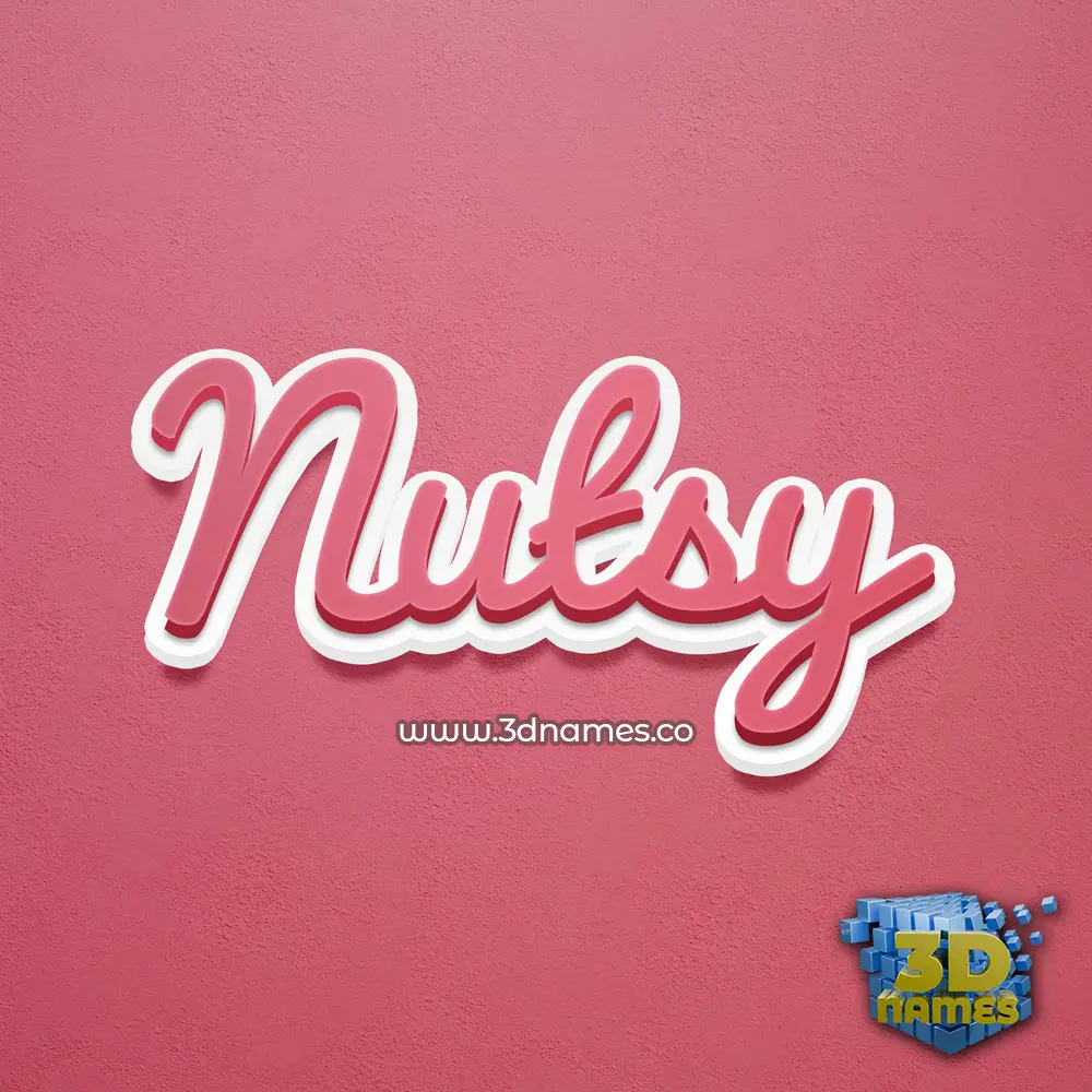 nutsy in Red Scribble style - 3D name wallpaper