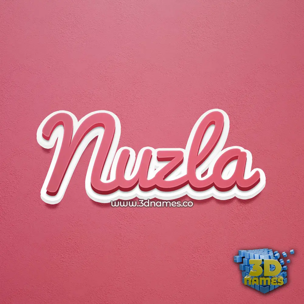 nuzla in Red Scribble style - 3D name wallpaper