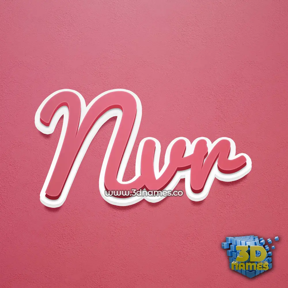 nvr in Red Scribble style - 3D name wallpaper