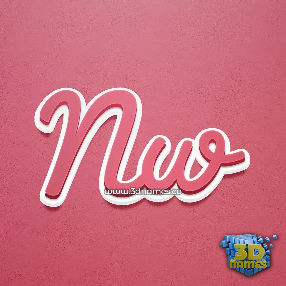 nw in Red Scribble style - 3D name wallpaper
