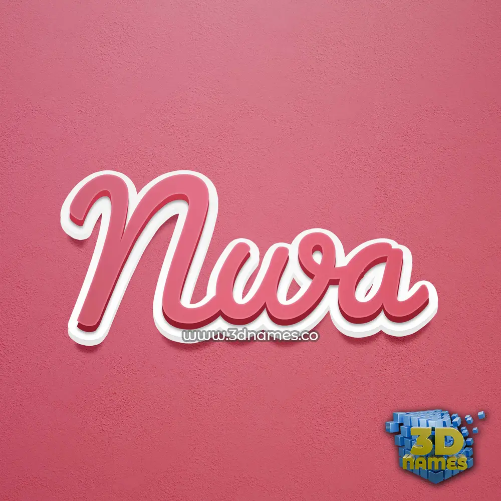 nwa in Red Scribble style - 3D name wallpaper