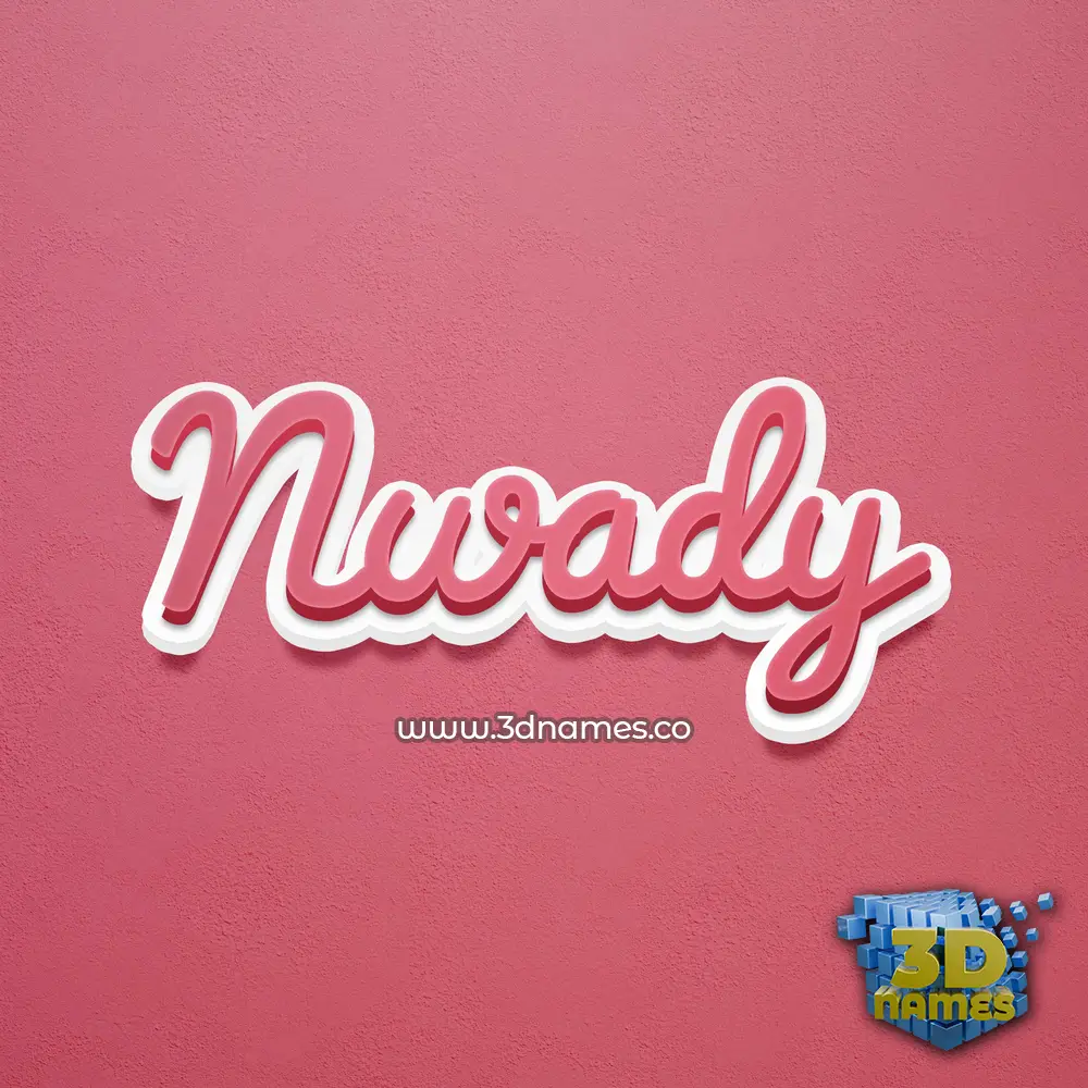 nwady in Red Scribble style - 3D name wallpaper
