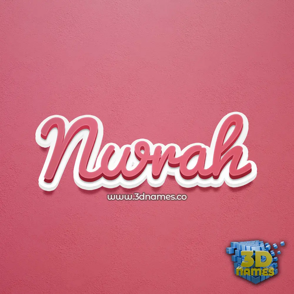 nwrah in Red Scribble style - 3D name wallpaper