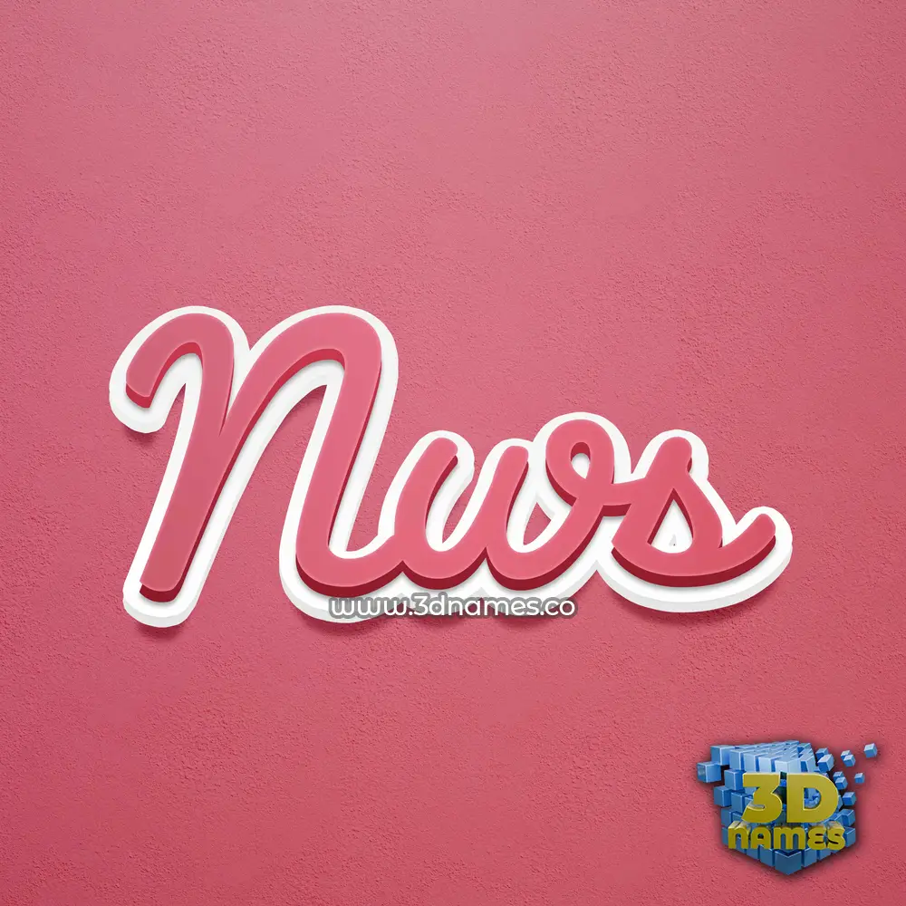 nws in Red Scribble style - 3D name wallpaper