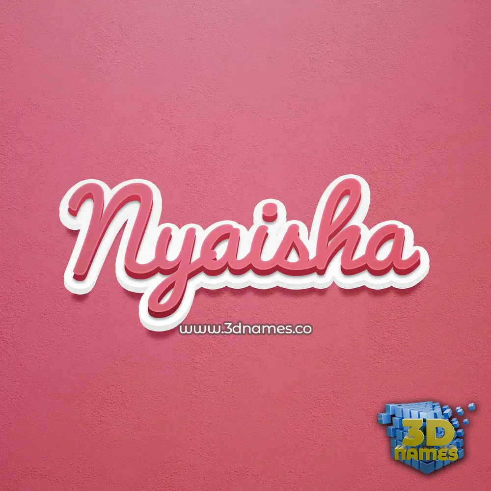 nyaisha in Red Scribble style - 3D name wallpaper