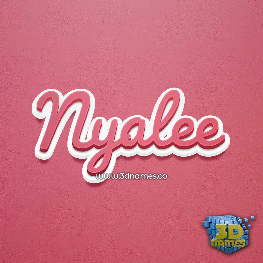 nyalee in Red Scribble style - 3D name wallpaper