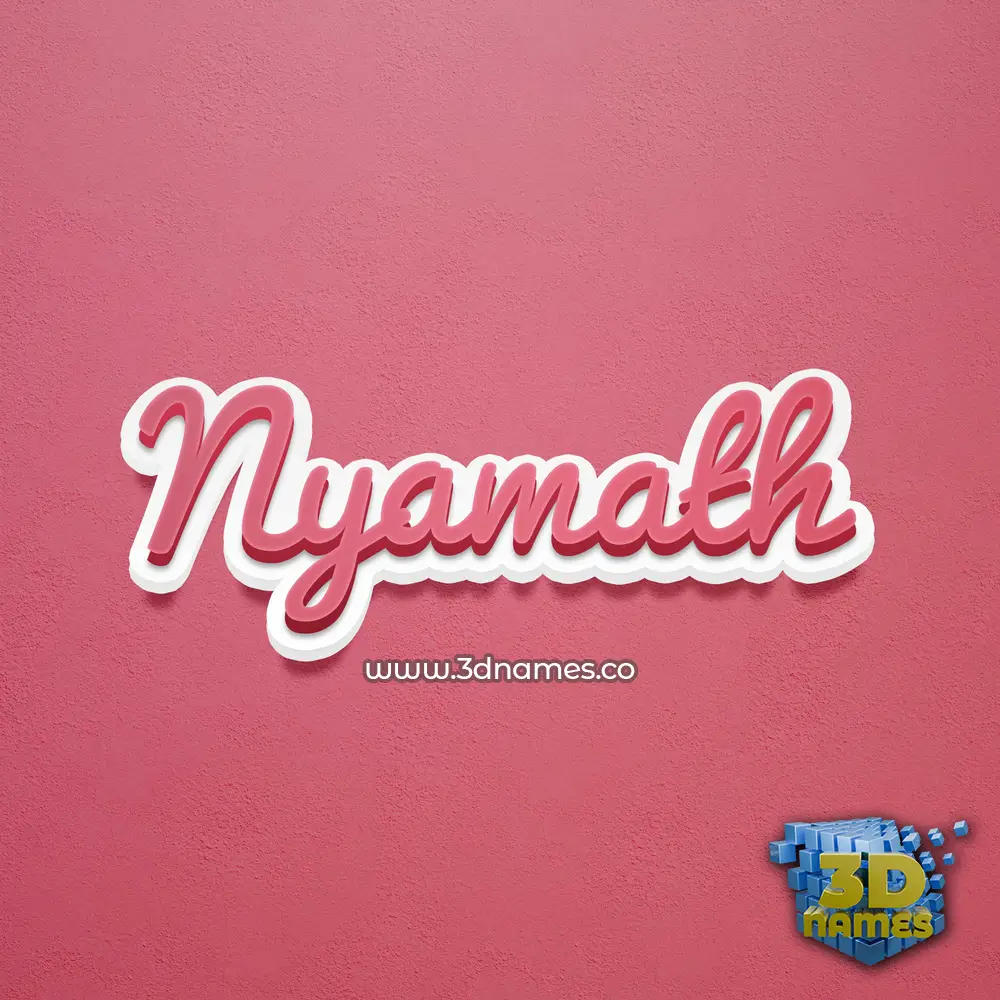 nyamath in Red Scribble style - 3D name wallpaper