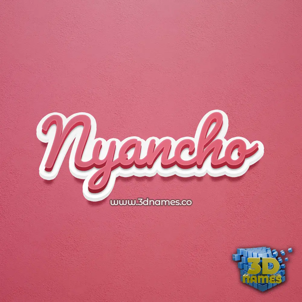 nyancho in Red Scribble style - 3D name wallpaper