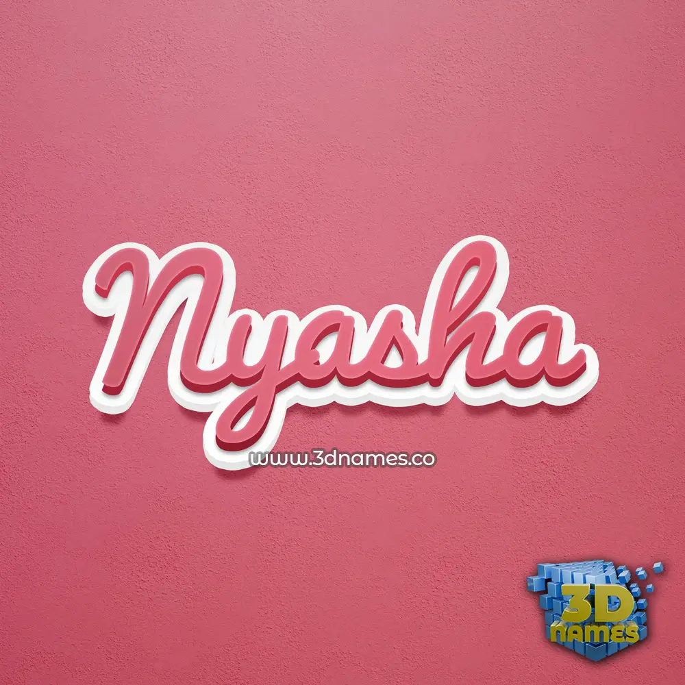 nyasha in Red Scribble style - 3D name wallpaper