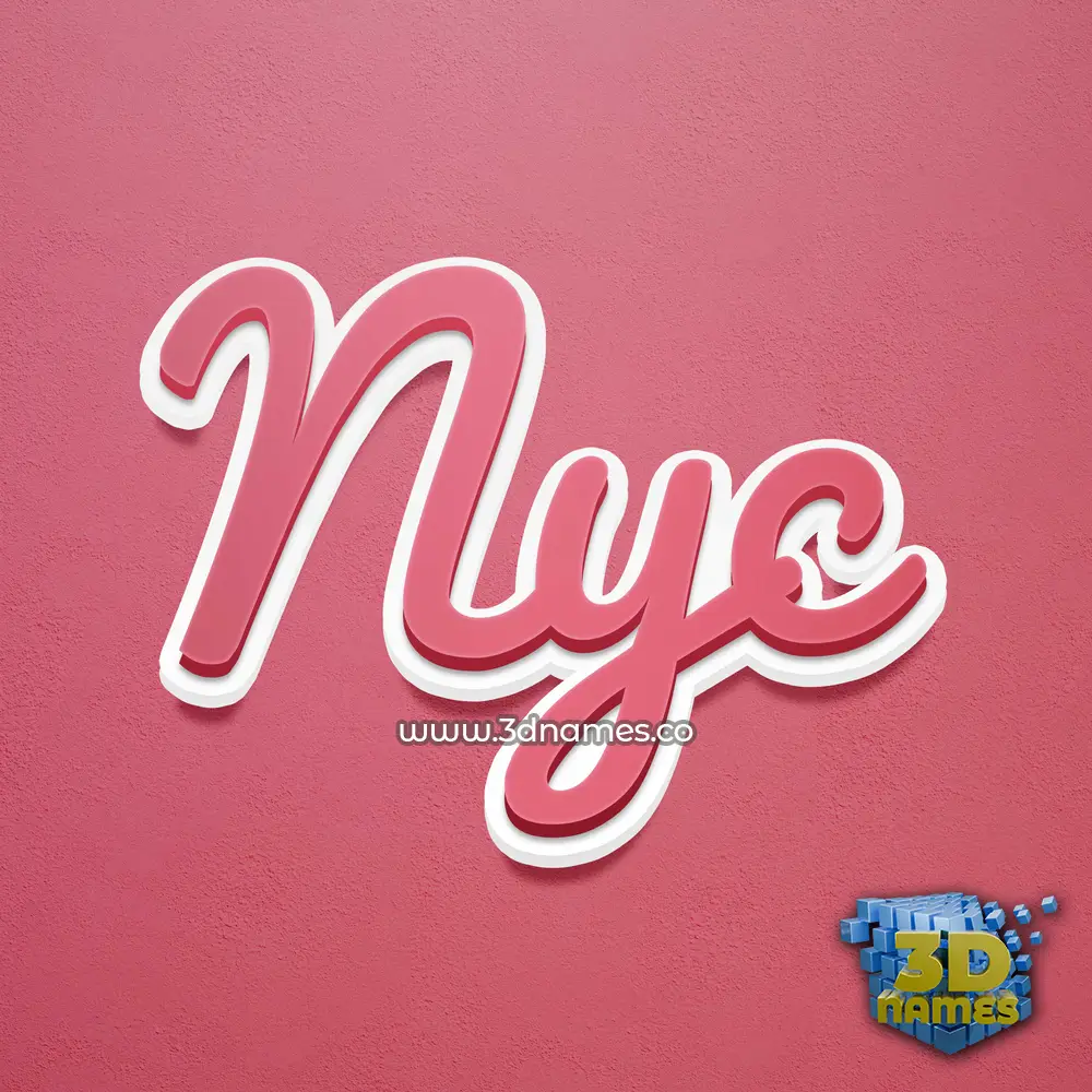nyc in Red Scribble style - 3D name wallpaper