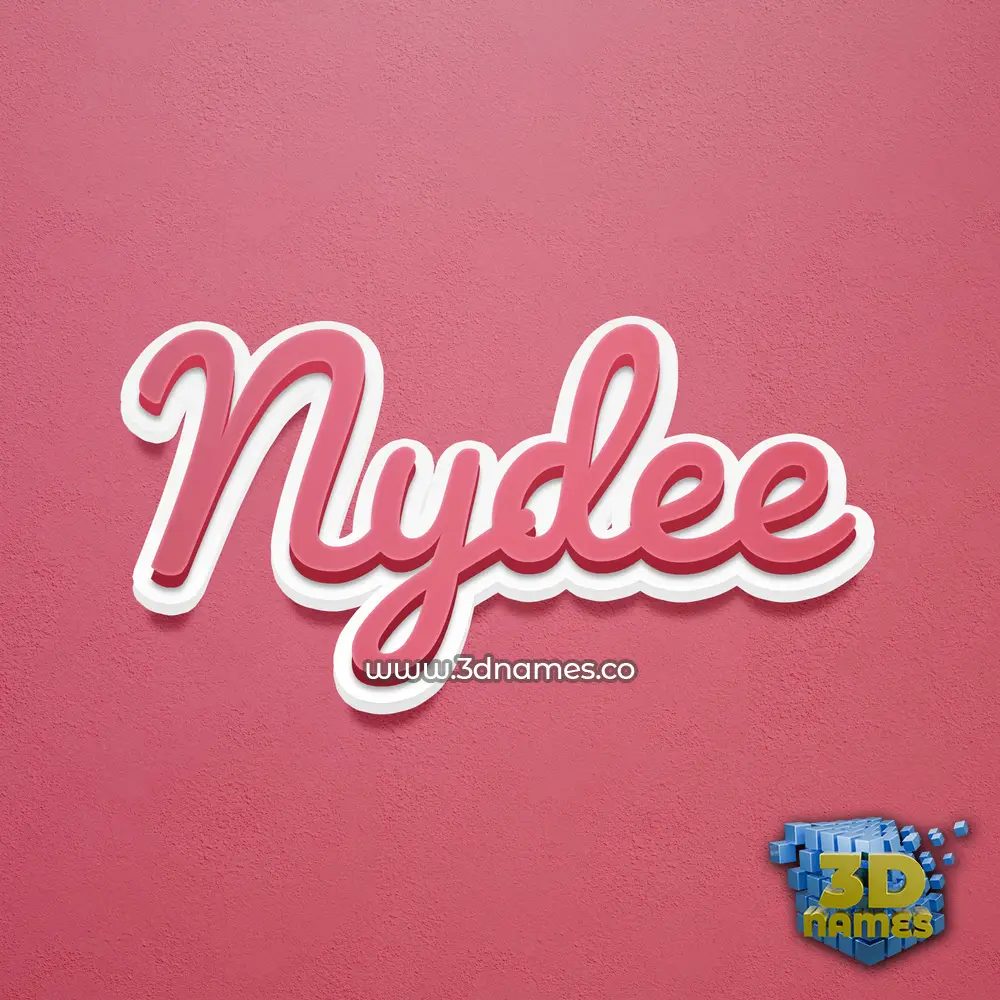 nydee in Red Scribble style - 3D name wallpaper