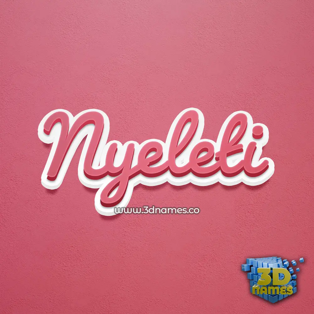 nyeleti in Red Scribble style - 3D name wallpaper