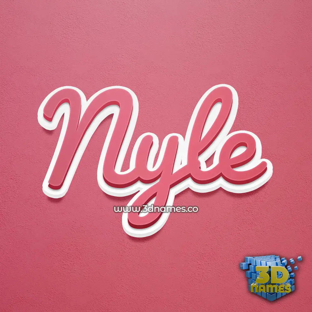 nyle in Red Scribble style - 3D name wallpaper