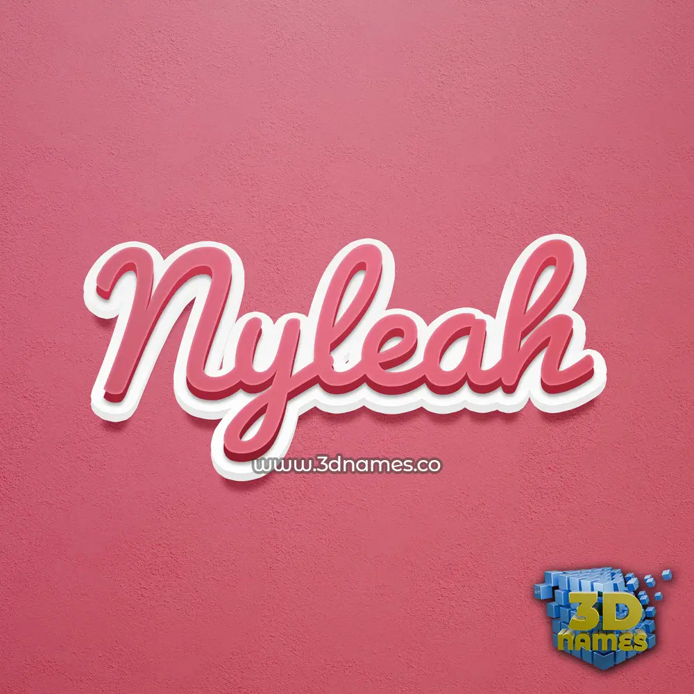 nyleah in Red Scribble style - 3D name wallpaper