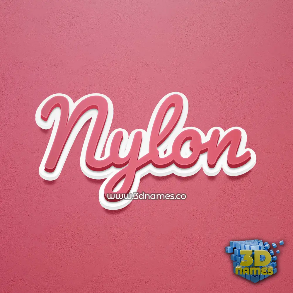 nylon in Red Scribble style - 3D name wallpaper