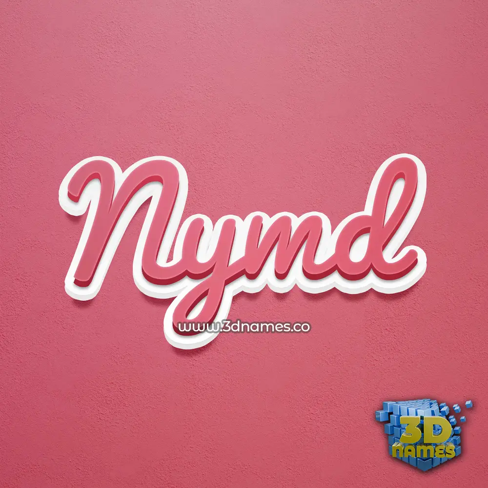 nymd in Red Scribble style - 3D name wallpaper