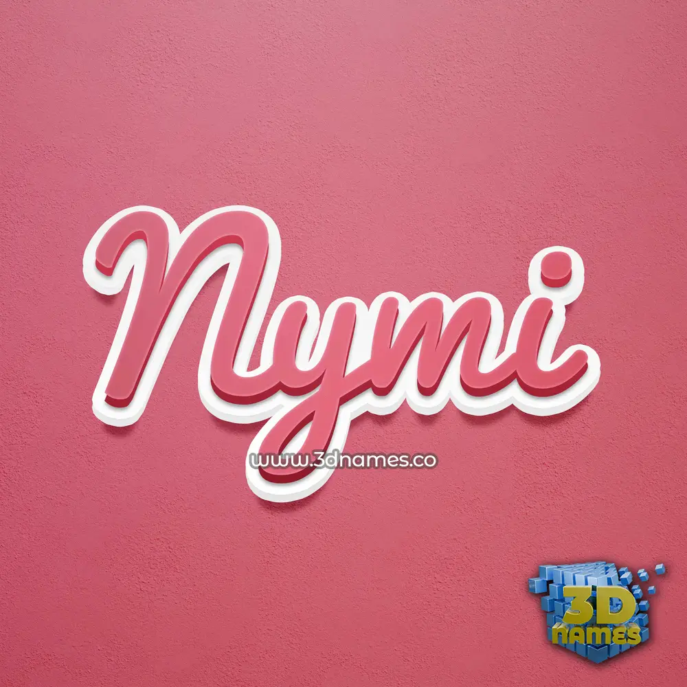 nymi in Red Scribble style - 3D name wallpaper