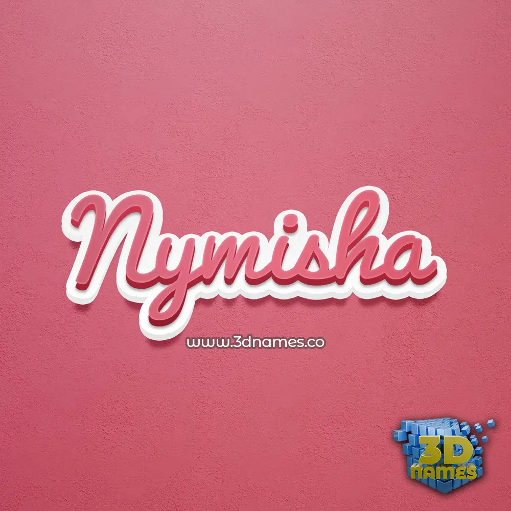 nymisha in Red Scribble style - 3D name wallpaper