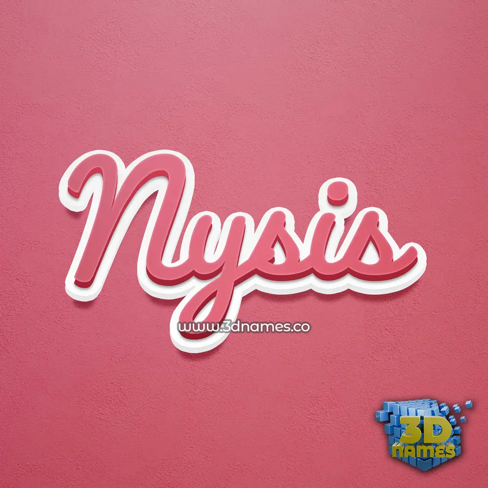 nysis in Red Scribble style - 3D name wallpaper