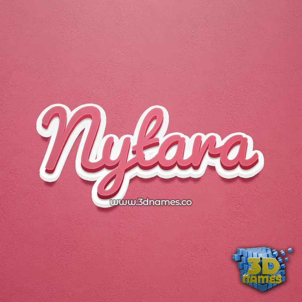 nytara in Red Scribble style - 3D name wallpaper