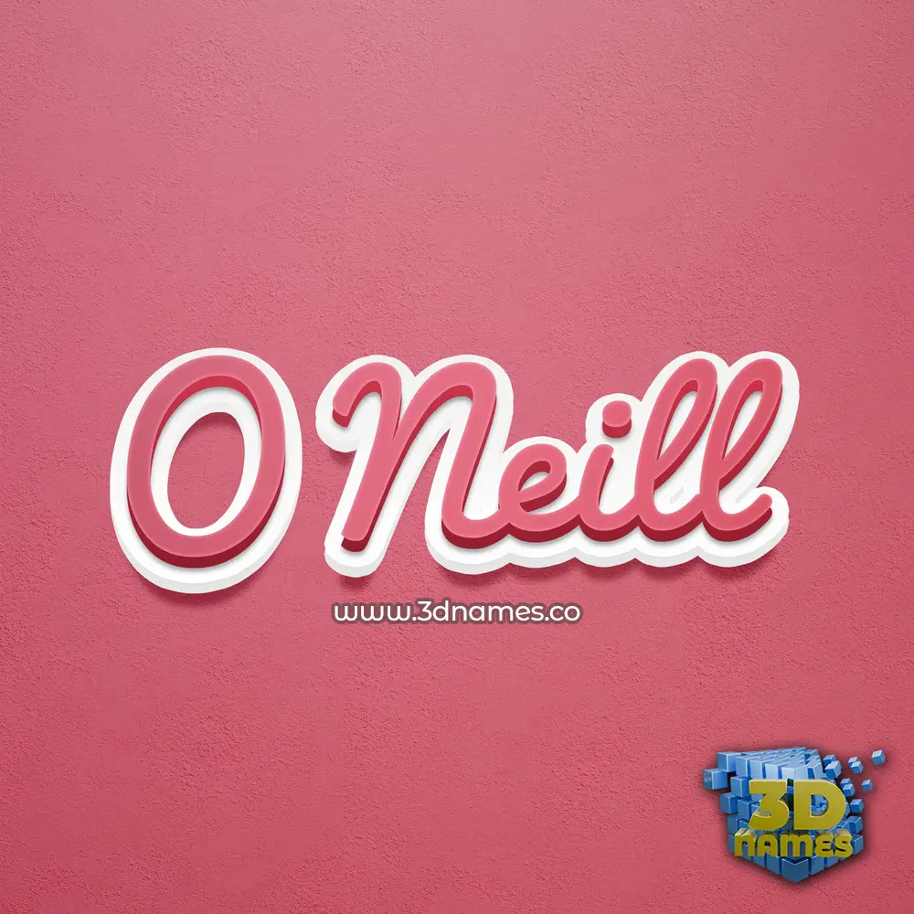 o neill in Red Scribble style - 3D name wallpaper