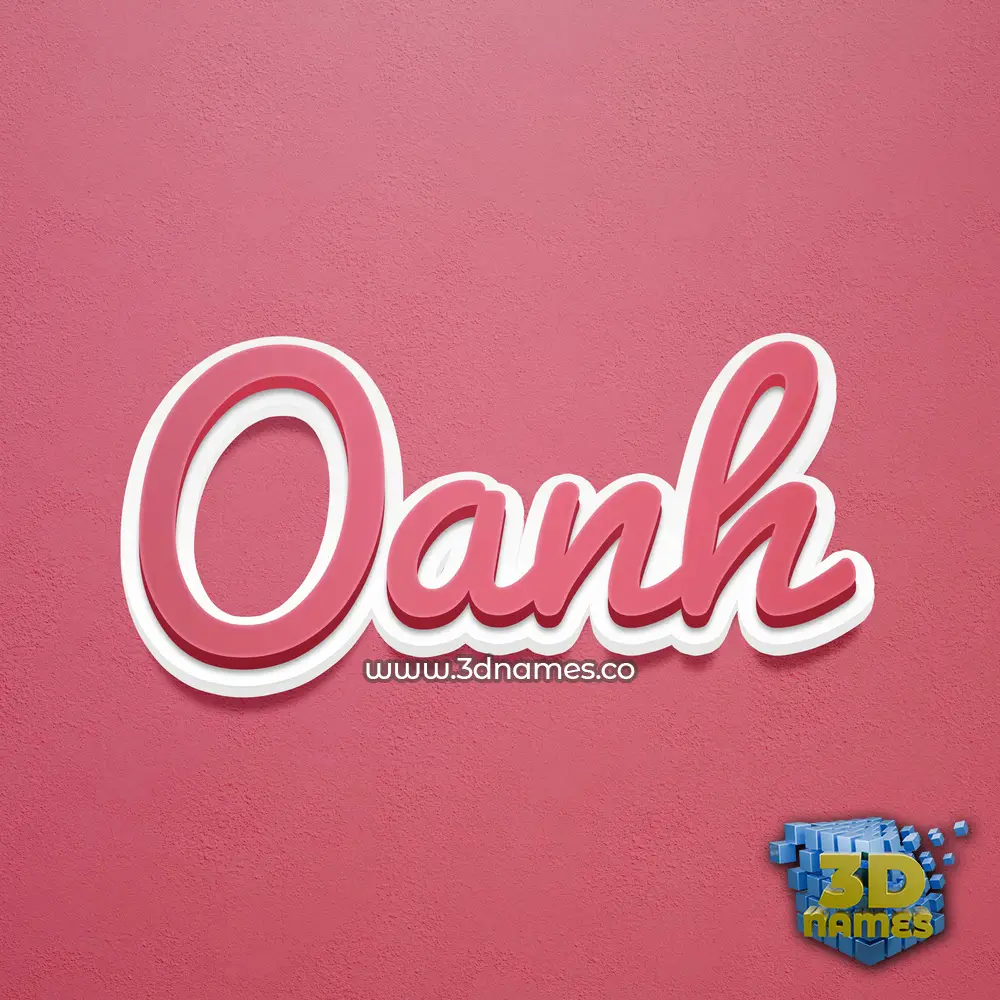 oanh in Red Scribble style - 3D name wallpaper