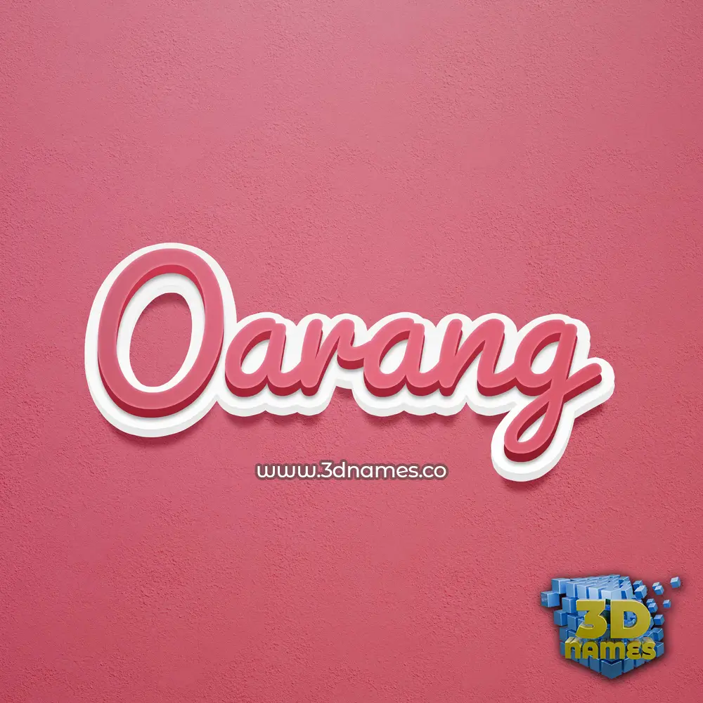 oarang in Red Scribble style - 3D name wallpaper