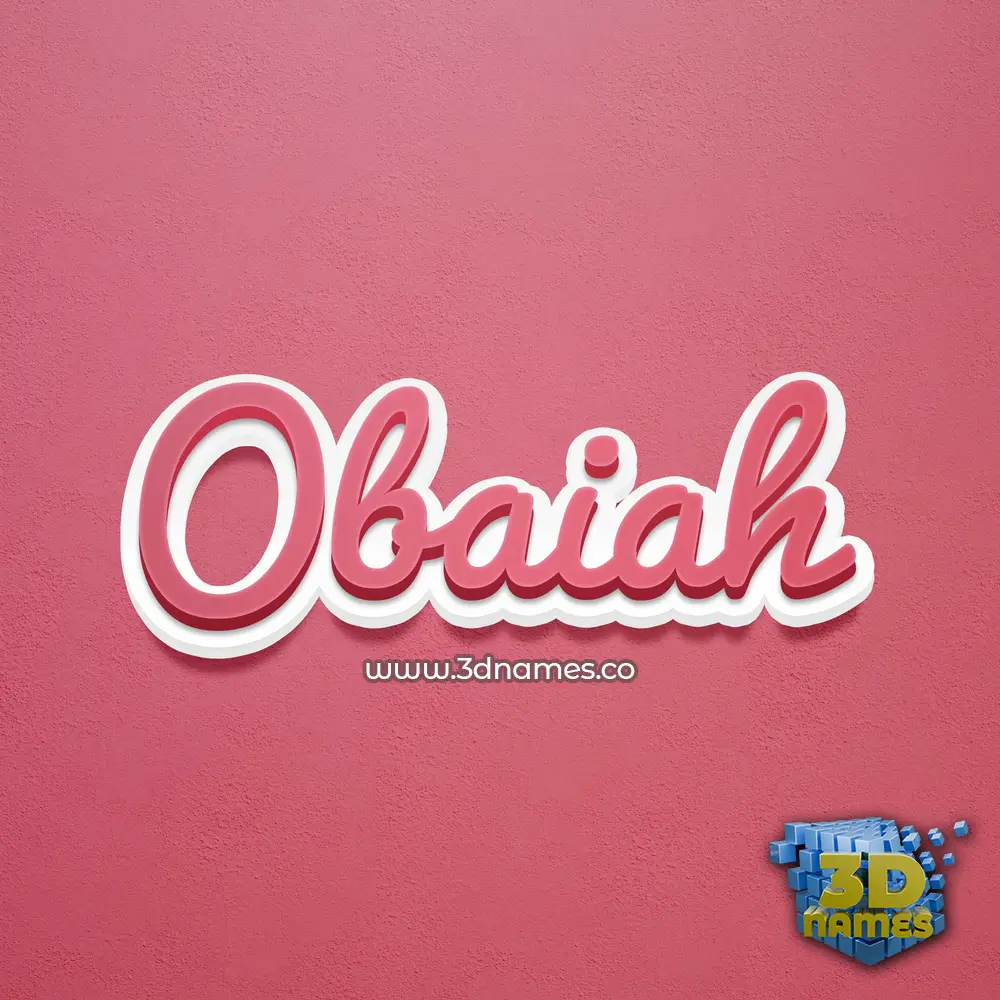 obaiah in Red Scribble style - 3D name wallpaper