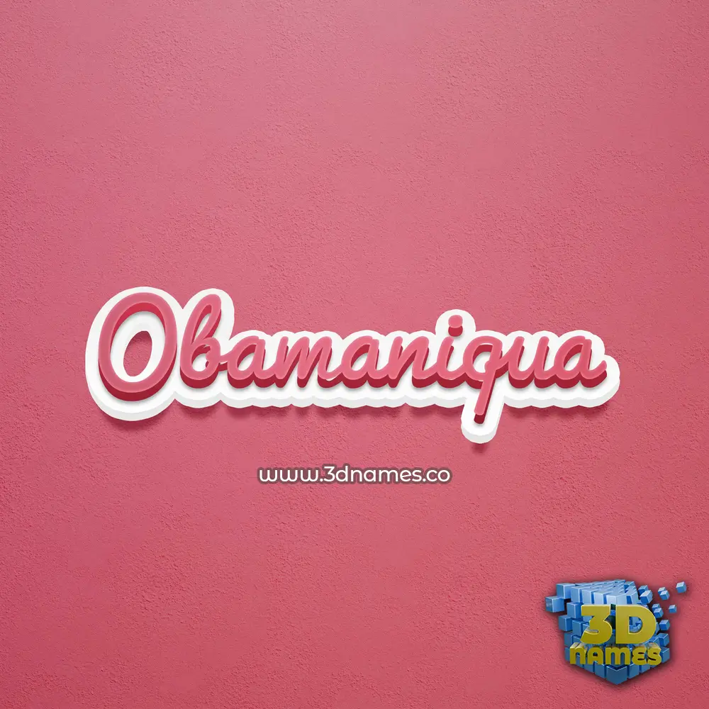 obamaniqua in Red Scribble style - 3D name wallpaper