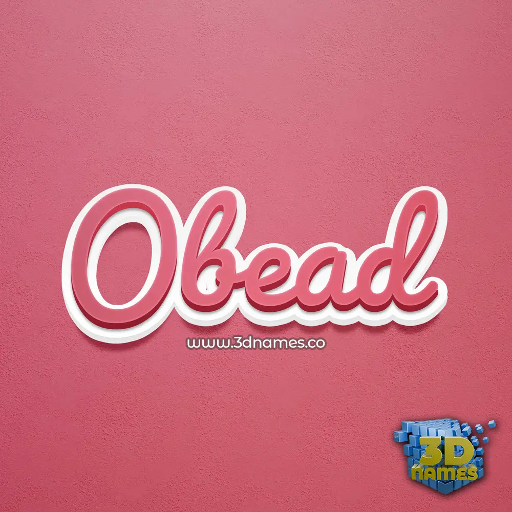 obead in Red Scribble style - 3D name wallpaper