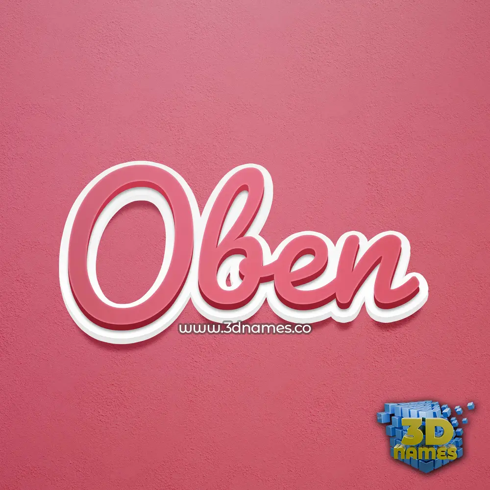 oben in Red Scribble style - 3D name wallpaper