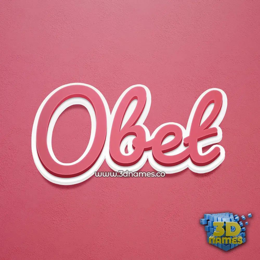 obet in Red Scribble style - 3D name wallpaper