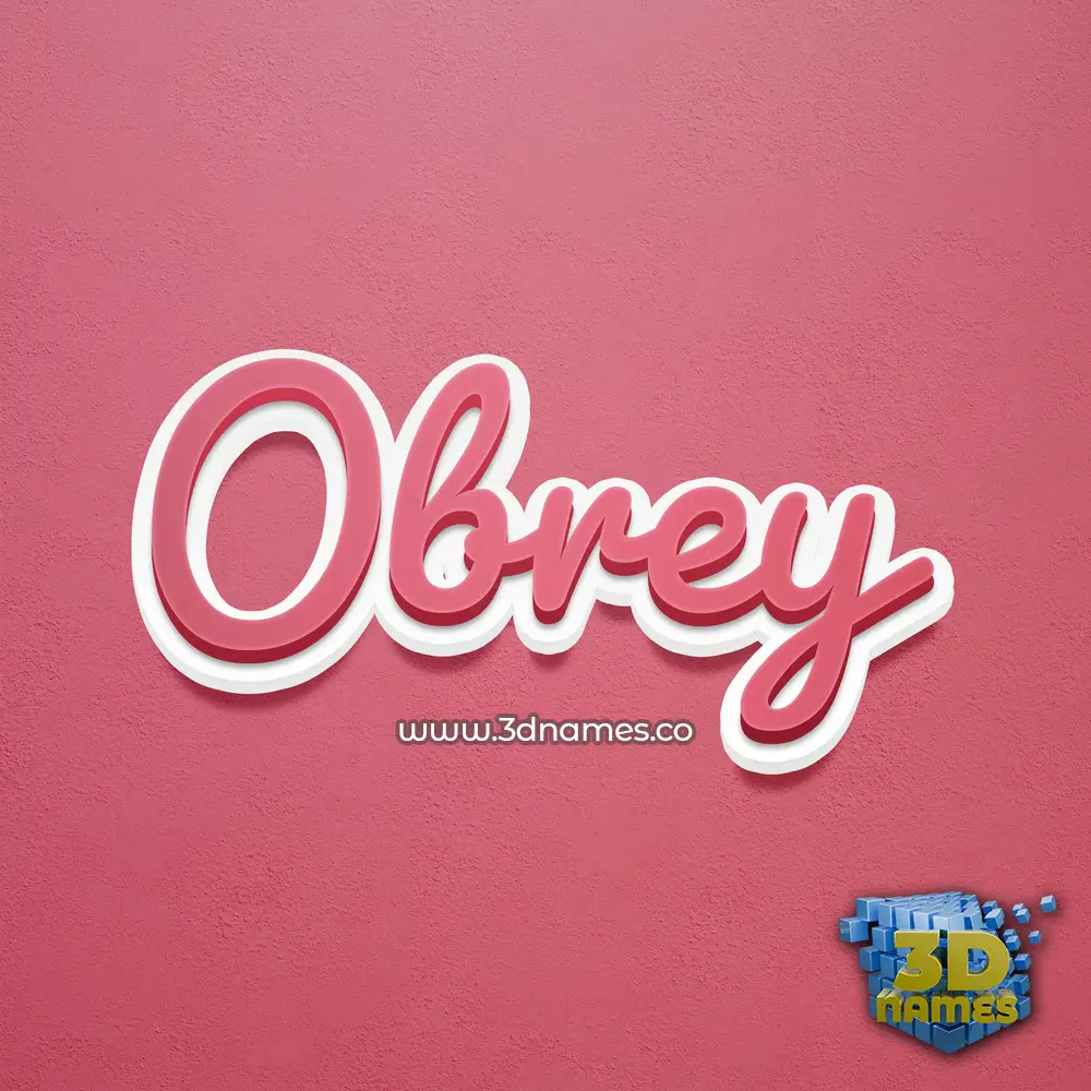 obrey in Red Scribble style - 3D name wallpaper