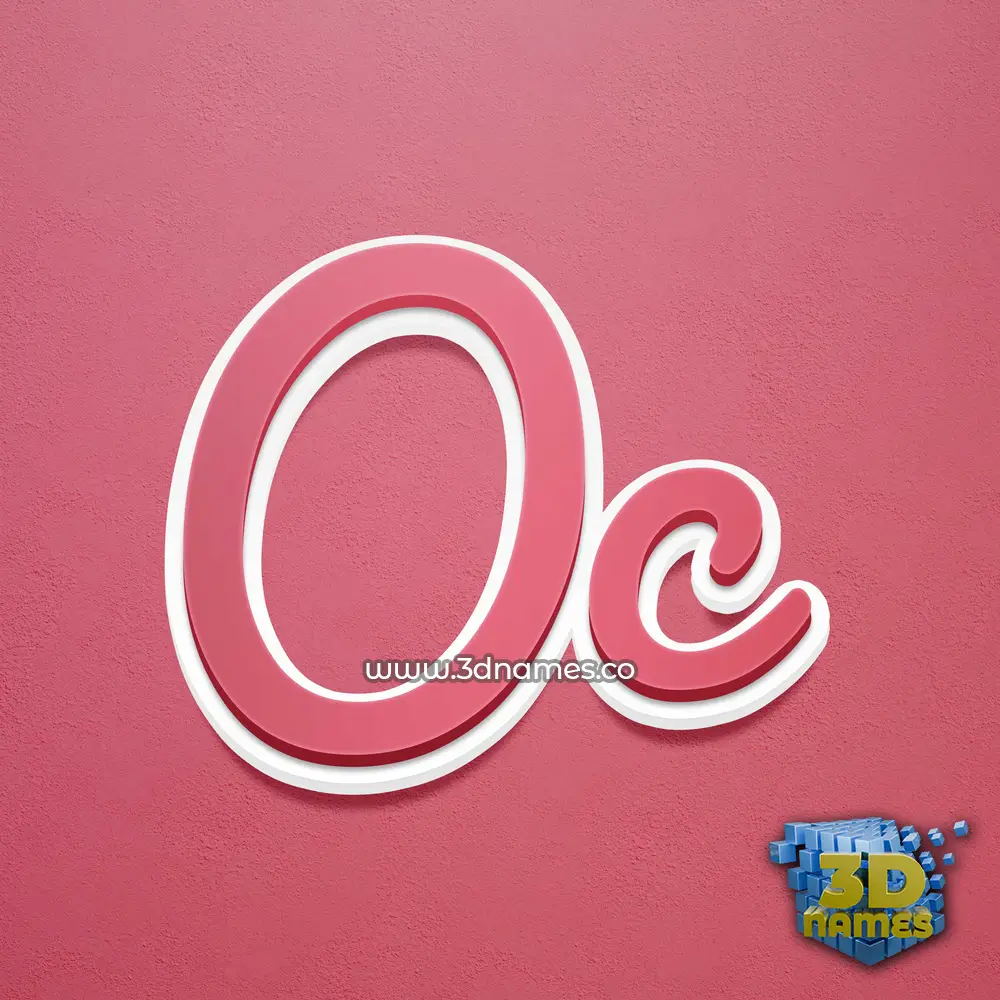 oc in Red Scribble style - 3D name wallpaper