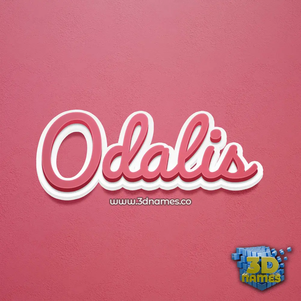 odalis in Red Scribble style - 3D name wallpaper