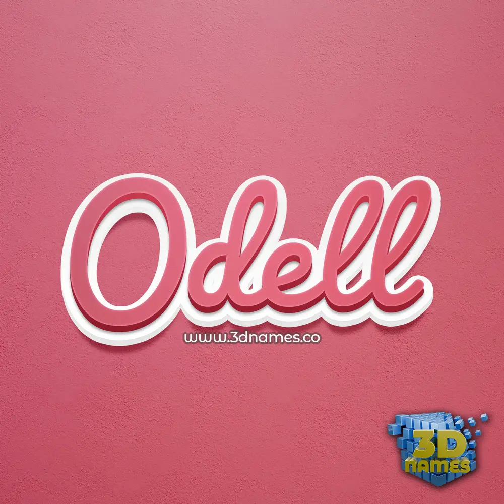 odell in Red Scribble style - 3D name wallpaper