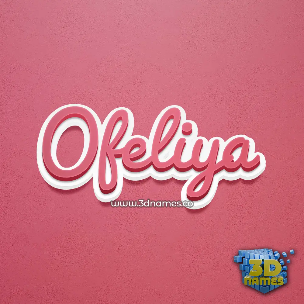 ofeliya in Red Scribble style - 3D name wallpaper