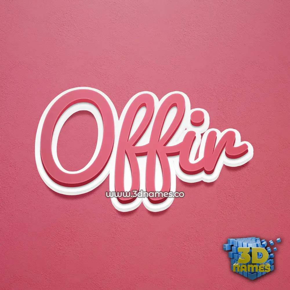 offir in Red Scribble style - 3D name wallpaper