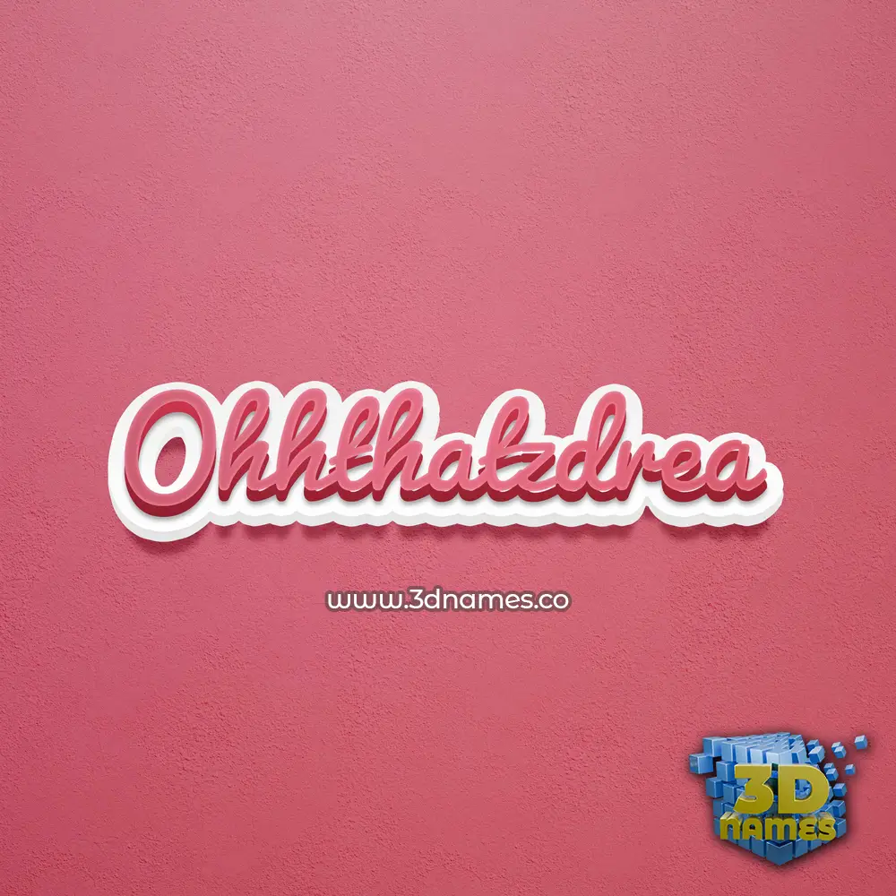 ohhthatzdrea in Red Scribble style - 3D name wallpaper