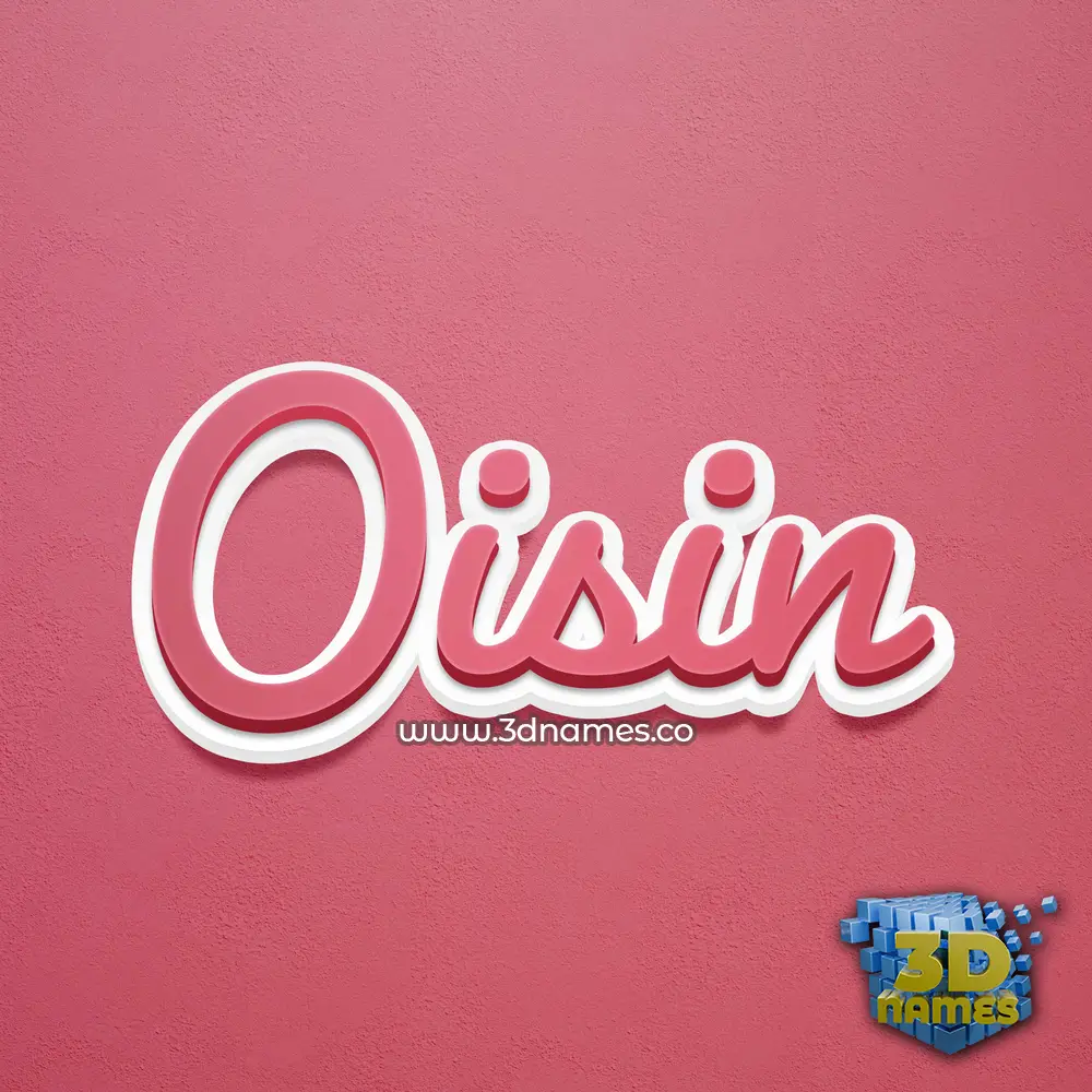 oisin in Red Scribble style - 3D name wallpaper