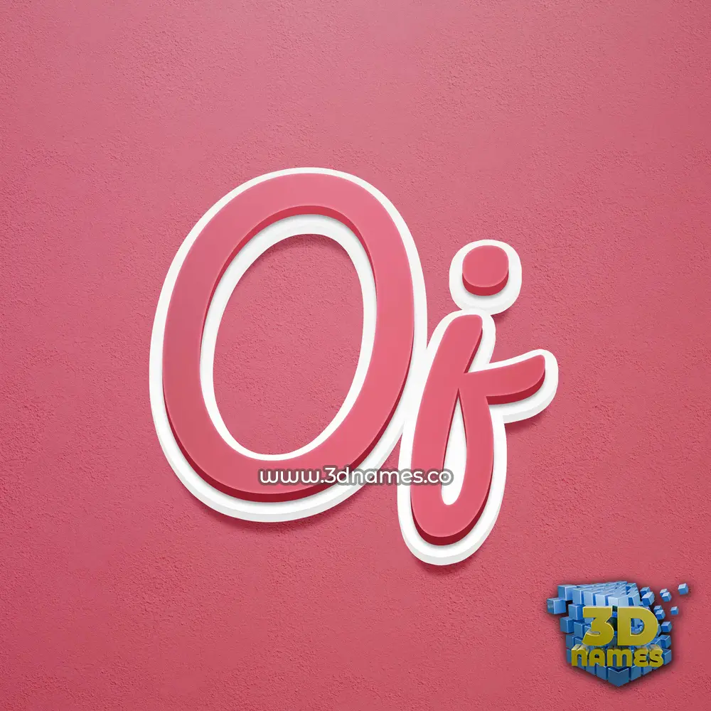 oj in Red Scribble style - 3D name wallpaper