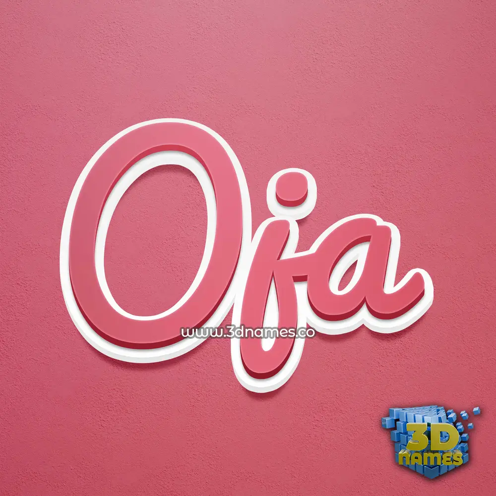 oja in Red Scribble style - 3D name wallpaper