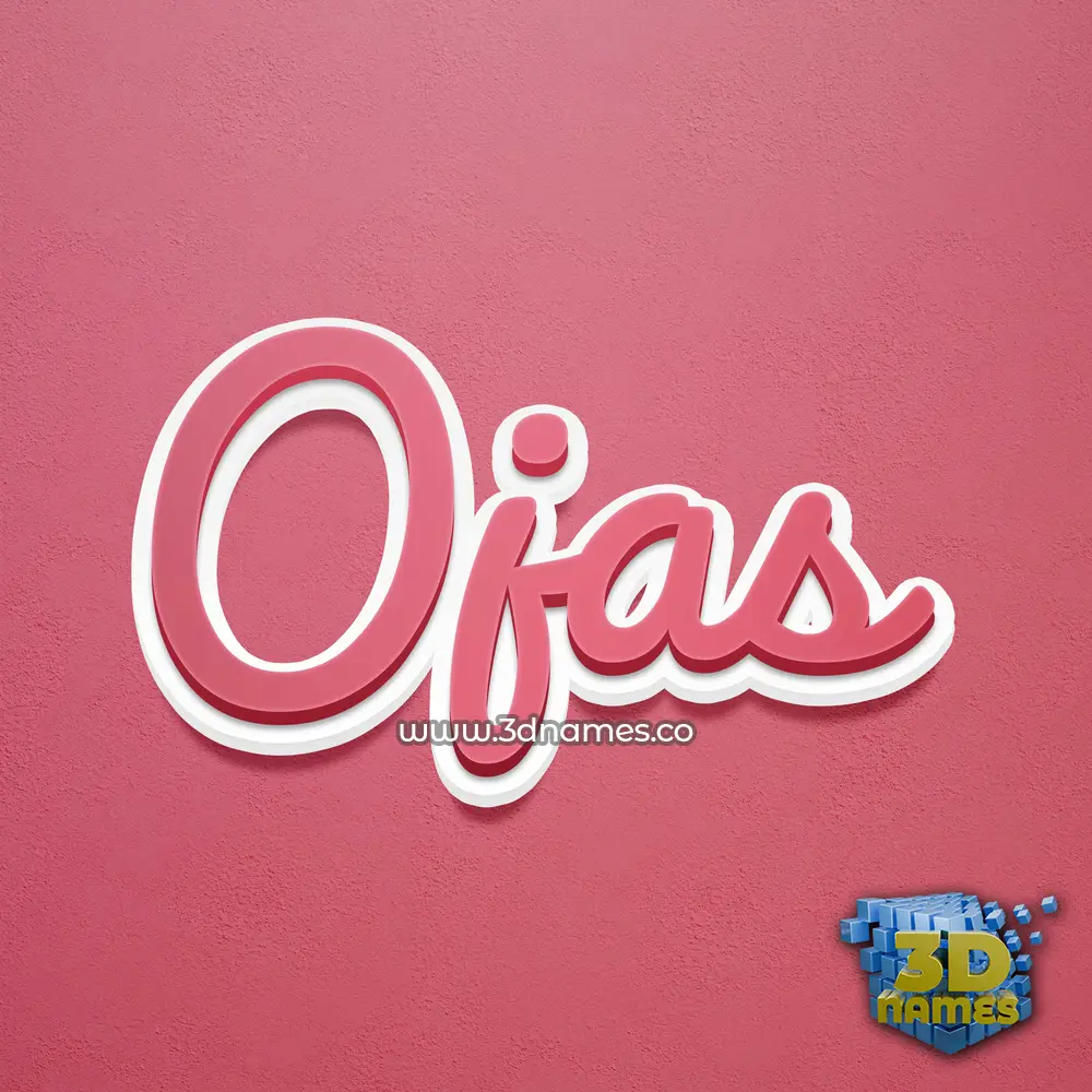 ojas in Red Scribble style - 3D name wallpaper