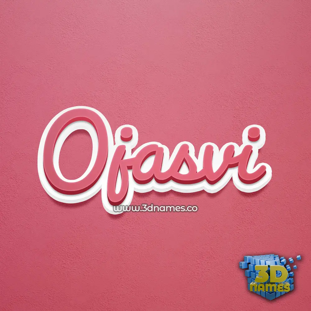 ojasvi in Red Scribble style - 3D name wallpaper