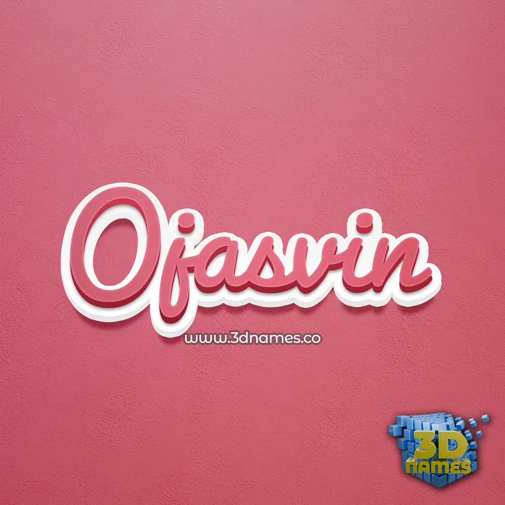 ojasvin in Red Scribble style - 3D name wallpaper