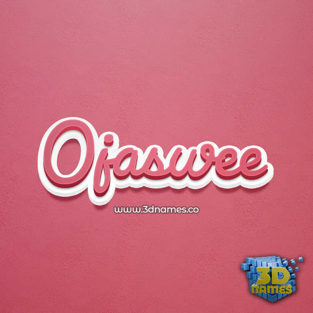 ojaswee in Red Scribble style - 3D name wallpaper