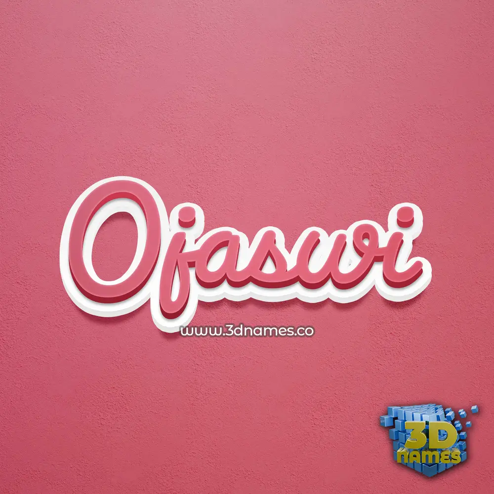 ojaswi in Red Scribble style - 3D name wallpaper